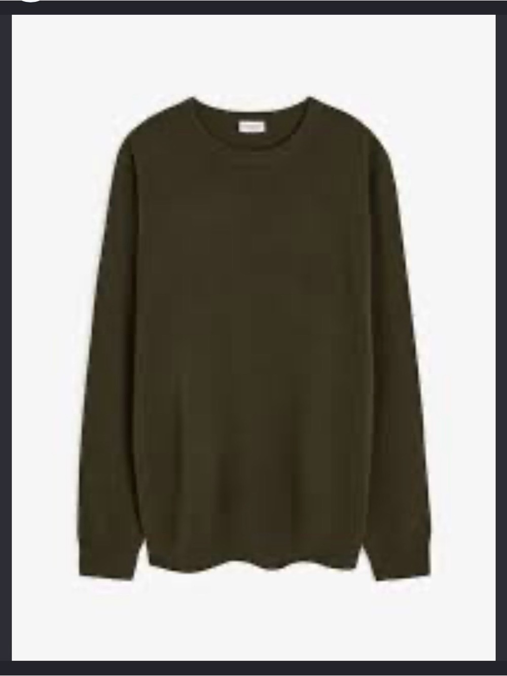 John Henric 100% Cashmere Khaki Crew Neck Sweater L